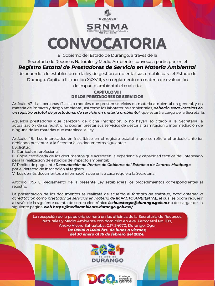 Registro Estatal de Prestadores de Servicio en Materia Ambiental